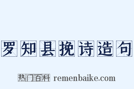 罗知县挽诗造句是什么意思的图片